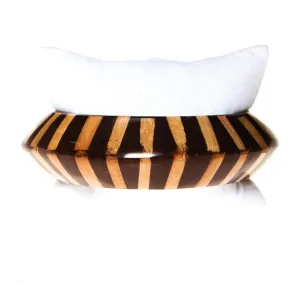 KJL Brown Lucite with Wood Bangle Bracelet