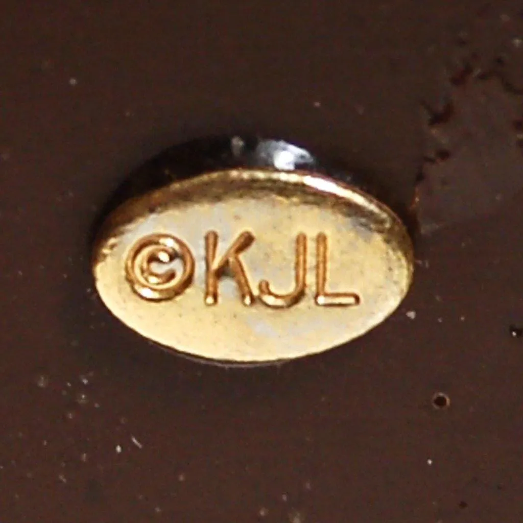 KJL Brown Lucite with Wood Bangle Bracelet
