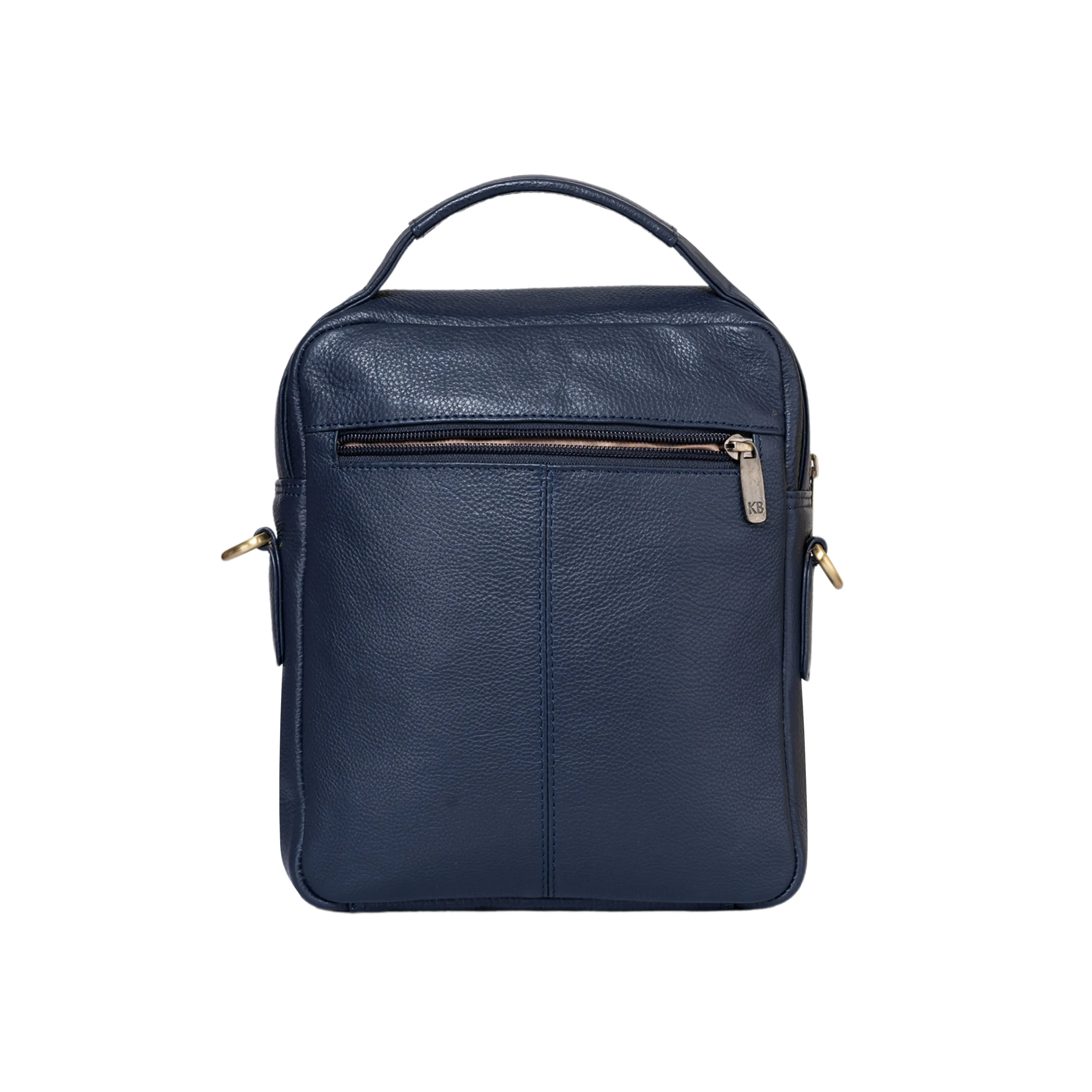 Kuger-Brent Zephyr Navy Genuine Leather Unisex Sling Bag