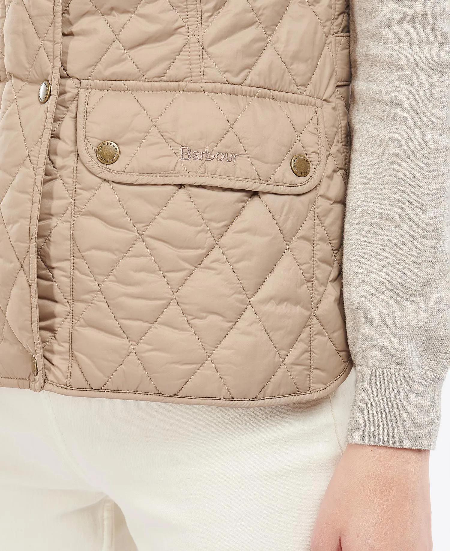 LADIES BARBOUR OTTERBURN GILET - LT TRENCH