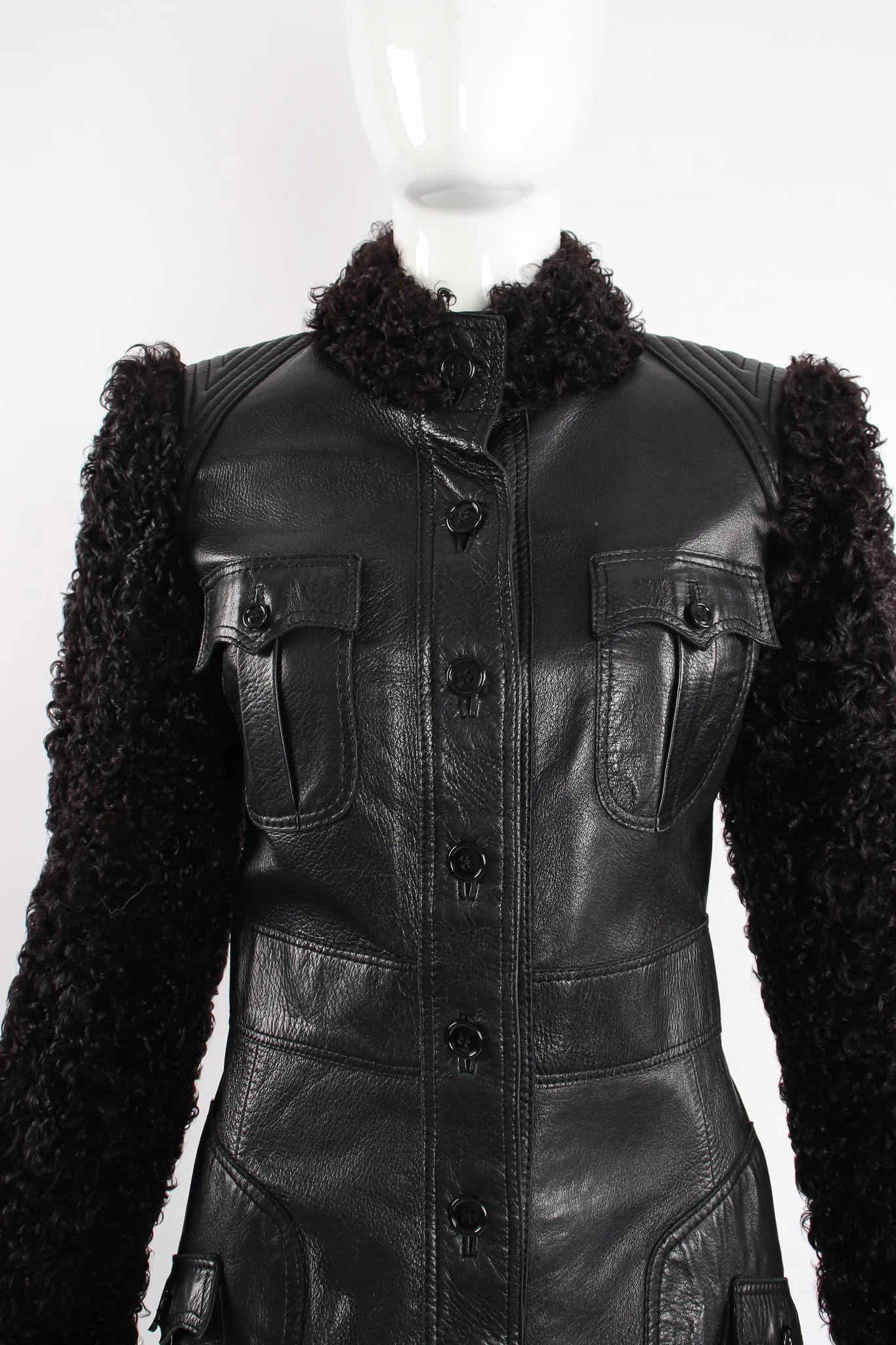 Leather & Lamb Safari Jacket