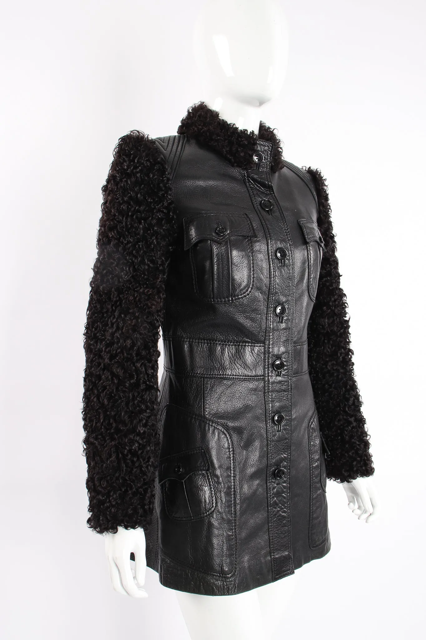 Leather & Lamb Safari Jacket