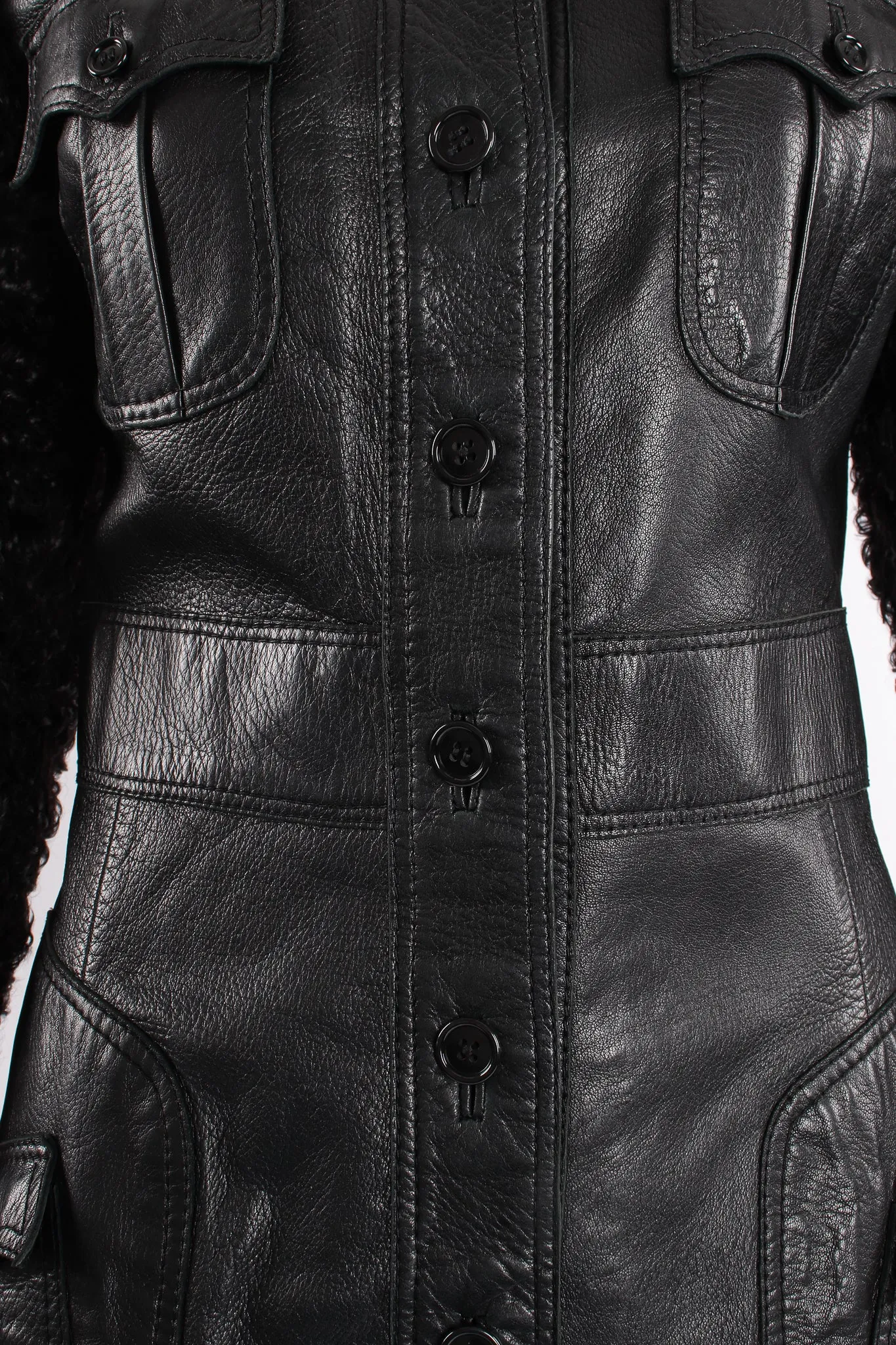 Leather & Lamb Safari Jacket