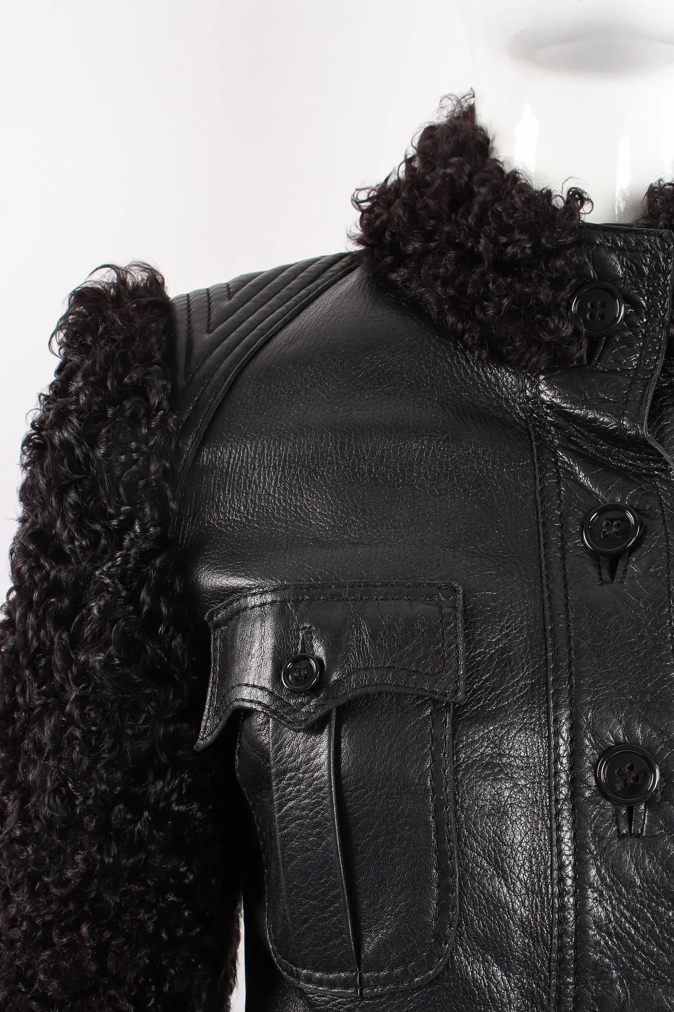 Leather & Lamb Safari Jacket