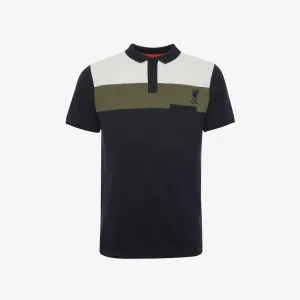LFC Mens Navy Colour Block Polo