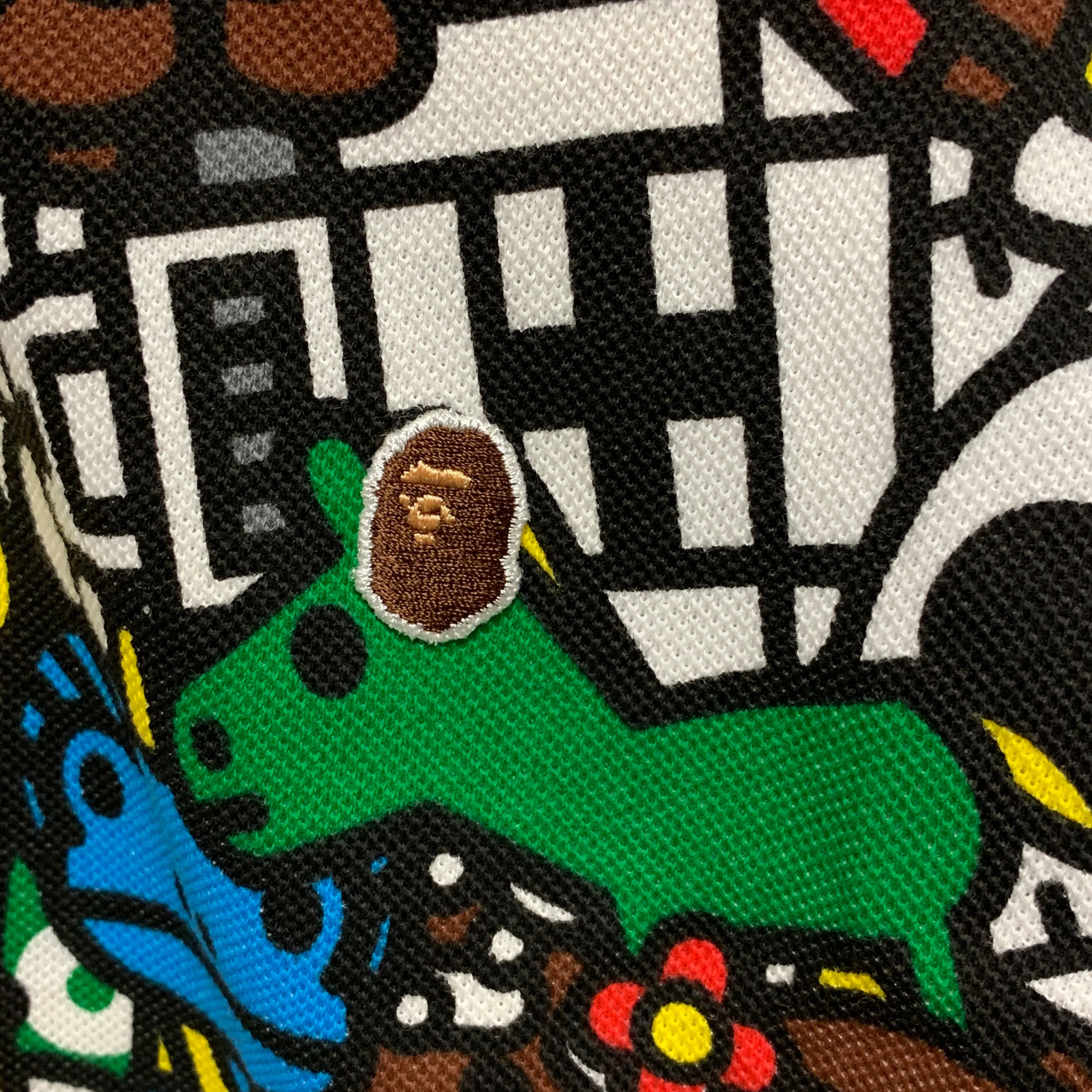 [M] A Bathing Ape Bape Baby Milo Animal Safari Polo Shirt