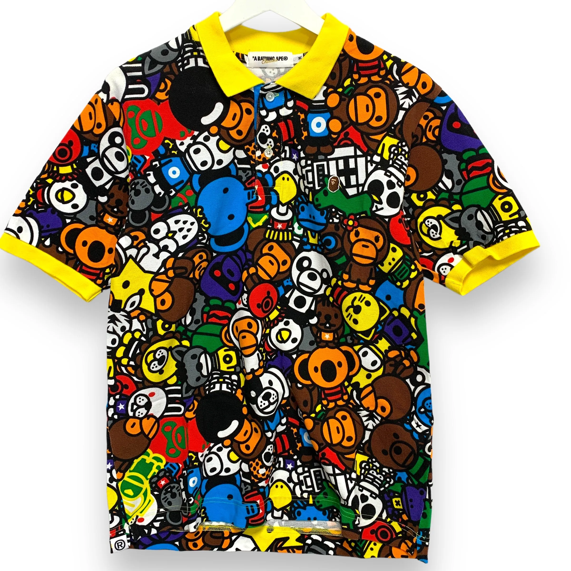[M] A Bathing Ape Bape Baby Milo Animal Safari Polo Shirt