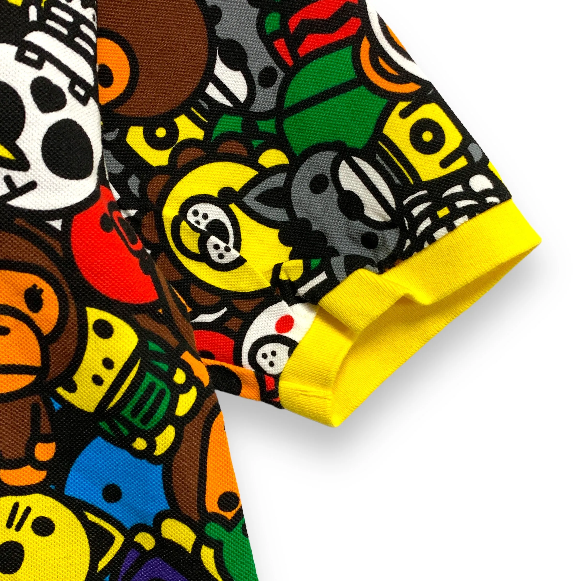 [M] A Bathing Ape Bape Baby Milo Animal Safari Polo Shirt