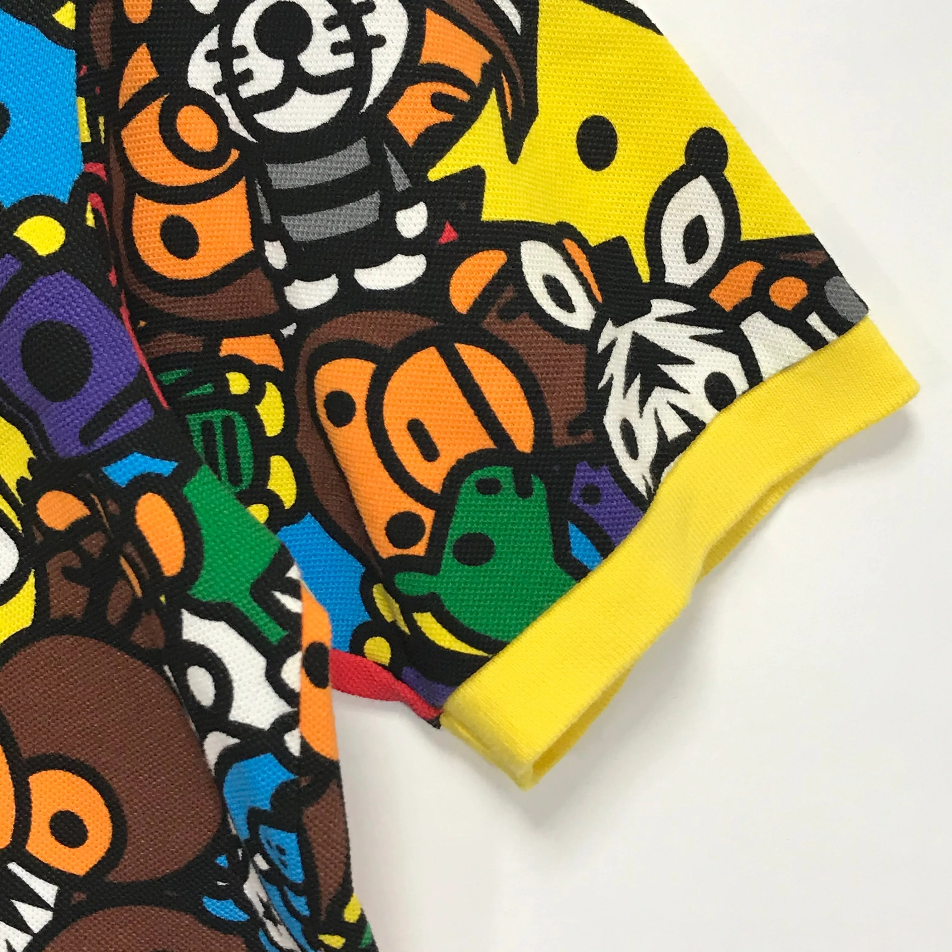 [M] A Bathing Ape Bape Baby Milo Animal Safari Polo Shirt