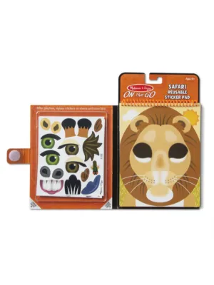 Make-a-Face - Safari Reusable Sticker Pad - On the Go Travel