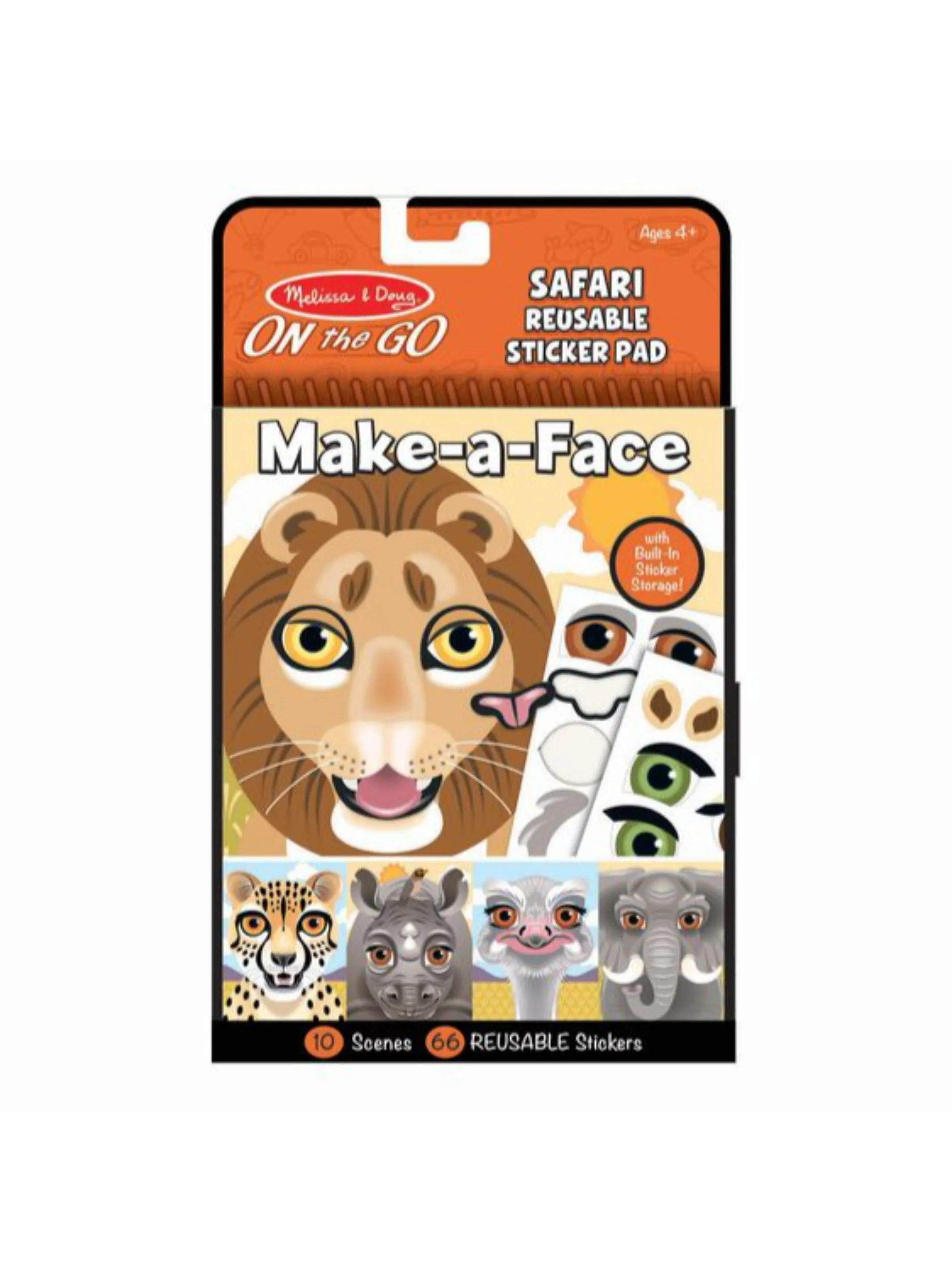 Make-a-Face - Safari Reusable Sticker Pad - On the Go Travel