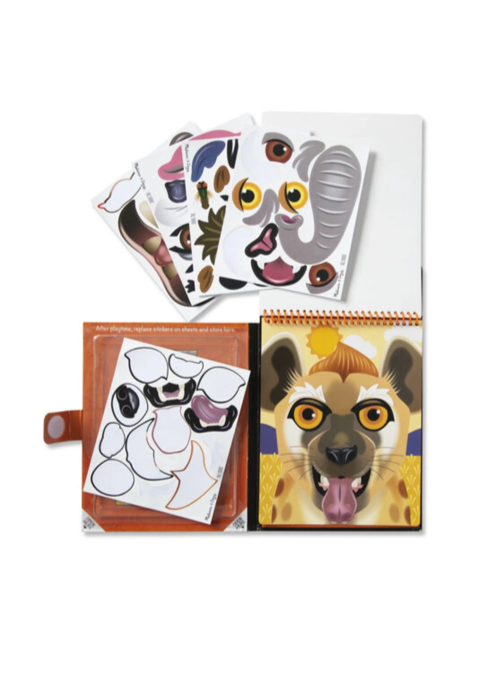 Make-a-Face - Safari Reusable Sticker Pad - On the Go Travel