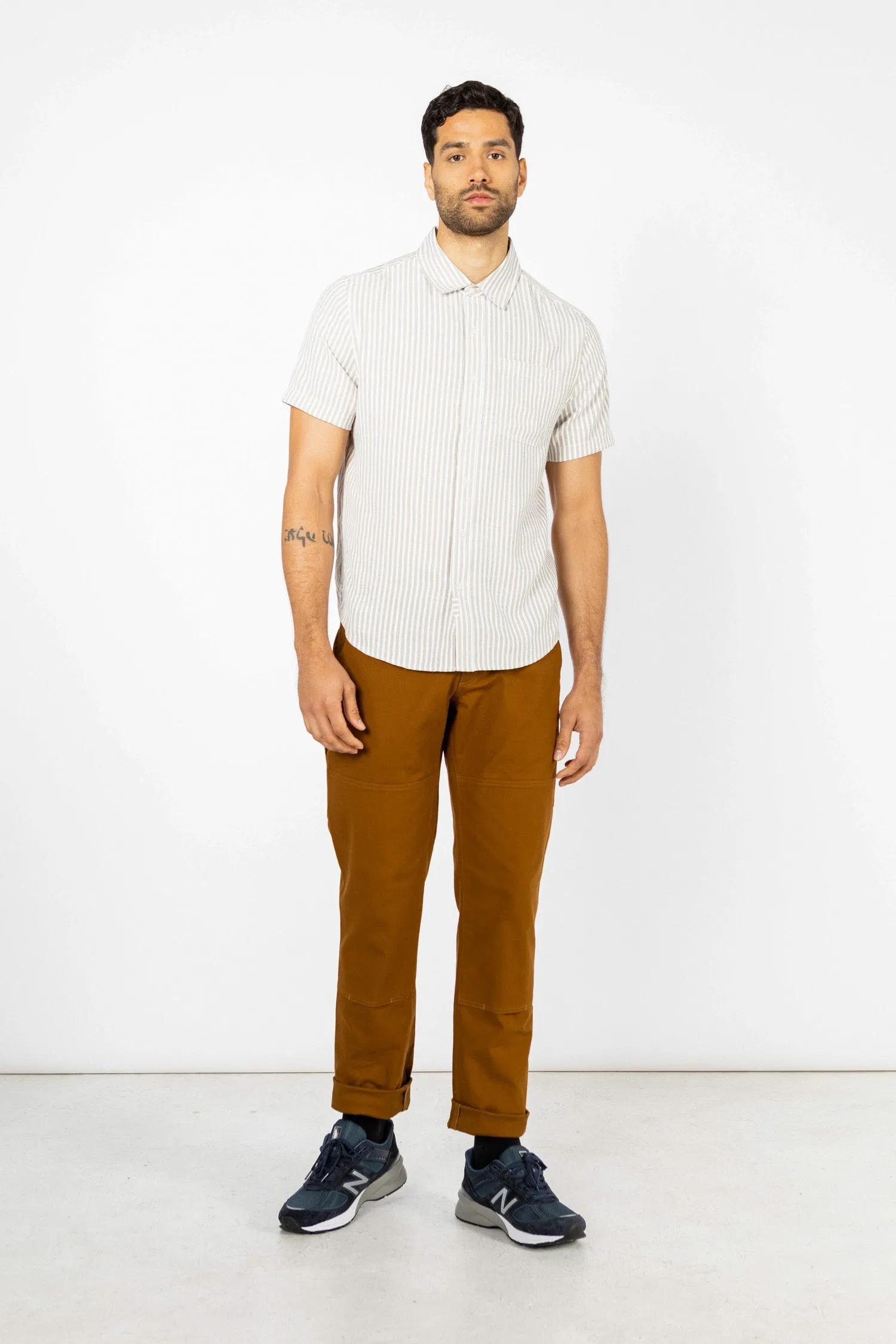 Malcolm Shirt / Khaki Stripe