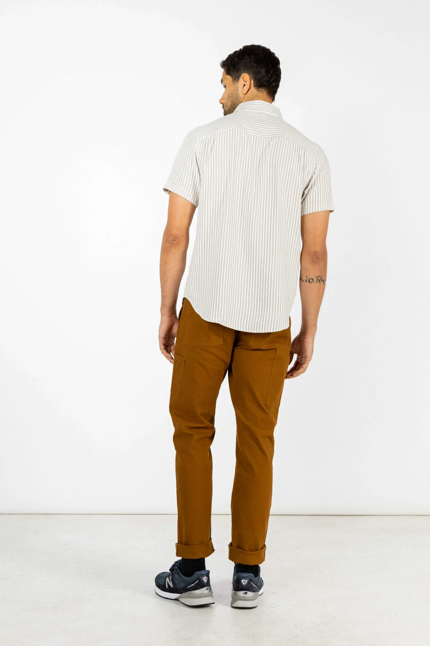 Malcolm Shirt / Khaki Stripe
