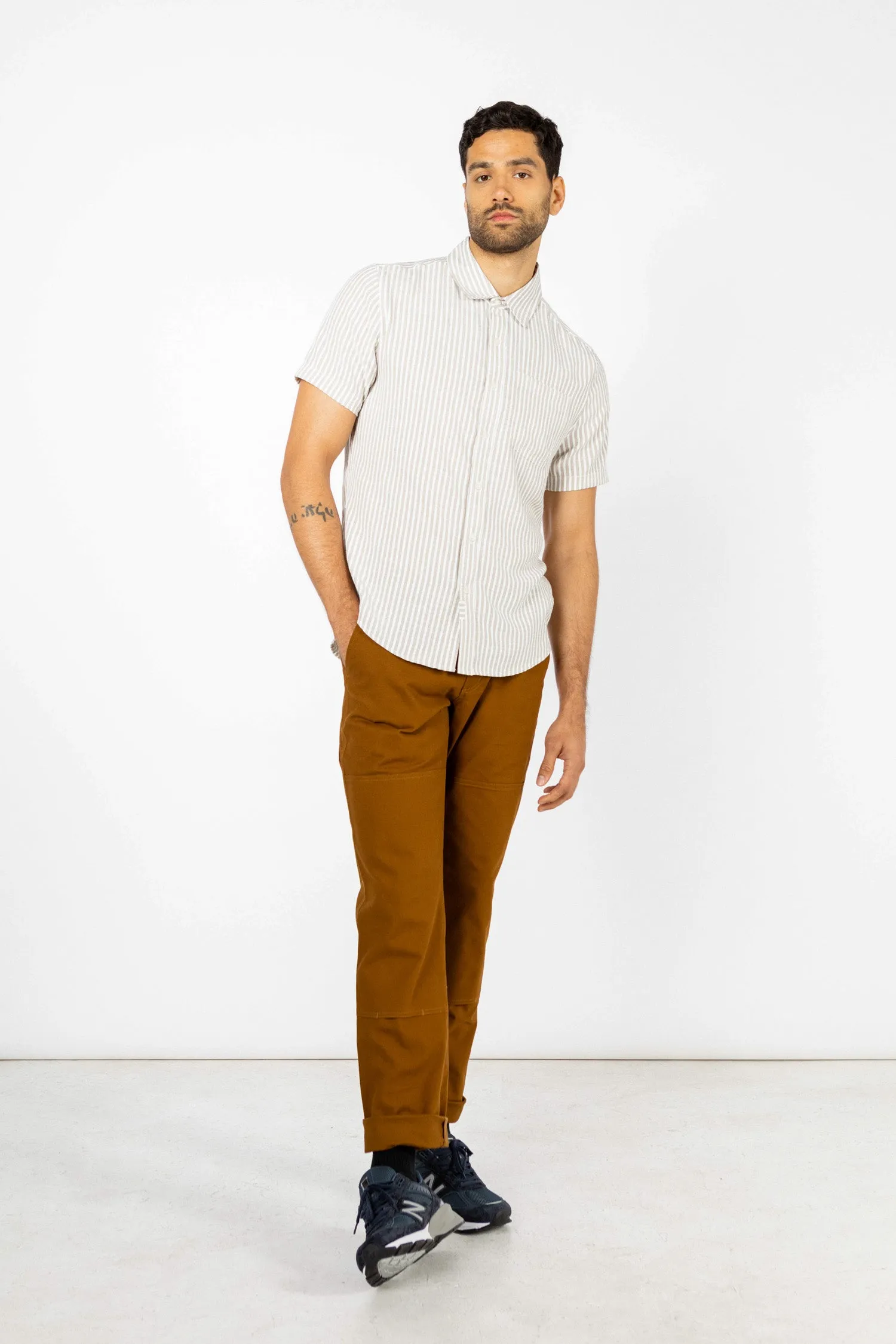 Malcolm Shirt / Khaki Stripe