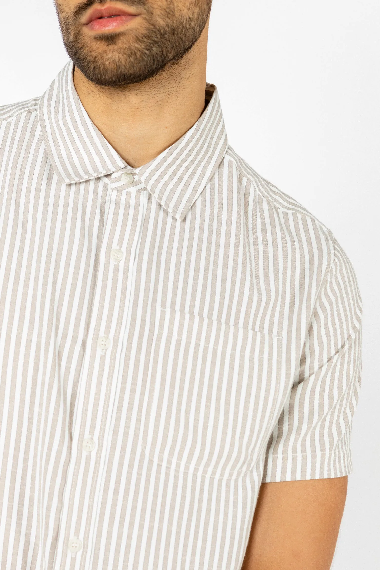 Malcolm Shirt / Khaki Stripe