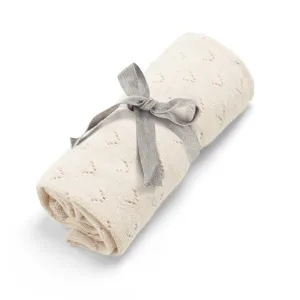 Mamas & Papas Knitted Blanket Small - Oat Pointelle