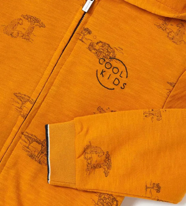 Mayoral Orange Safari Zip Hoodie