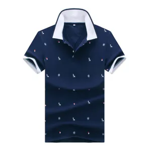 Men's Breathable Polo Shirt With Animal Print( M-3XL)