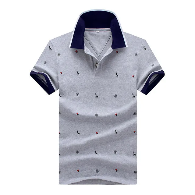 Men's Breathable Polo Shirt With Animal Print( M-3XL)