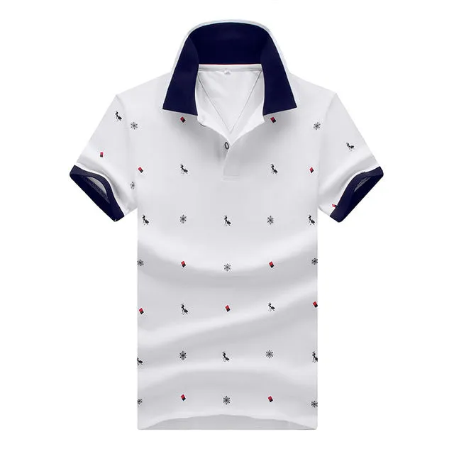 Men's Breathable Polo Shirt With Animal Print( M-3XL)
