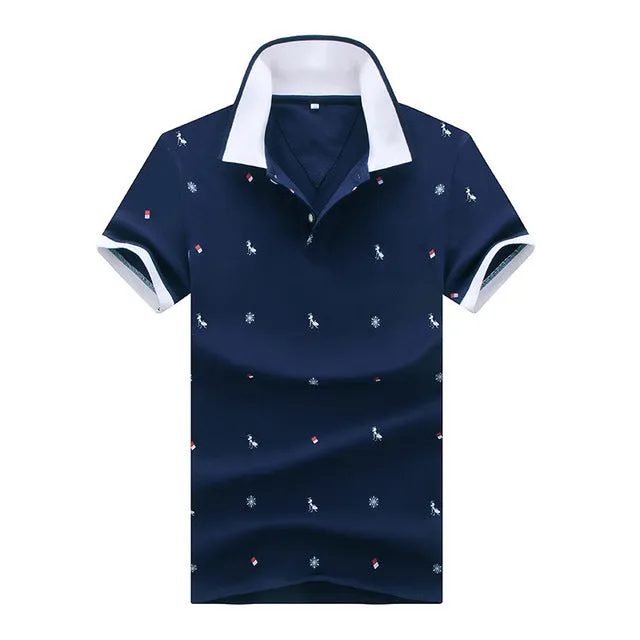 Men's Breathable Polo Shirt With Animal Print( M-3XL)