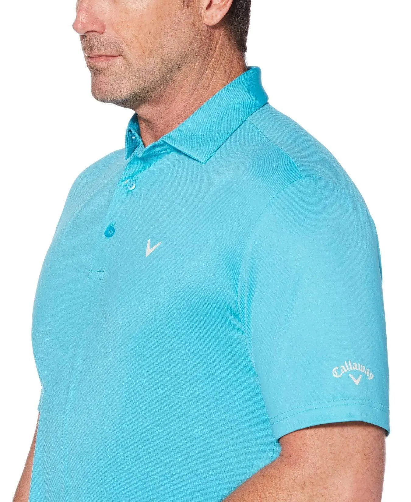 Mens Cooling Mini Ottoman Polo with Chevron