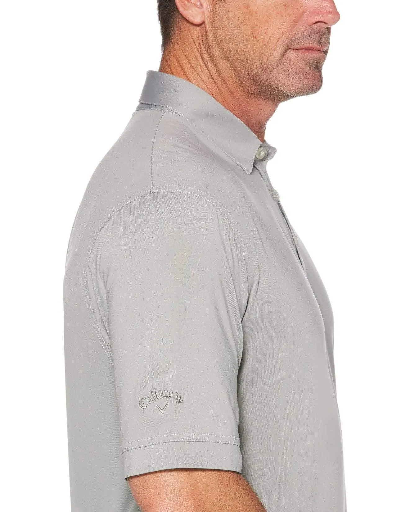 Mens Short Sleeve Industrial Stitch Solid Polo Shirt