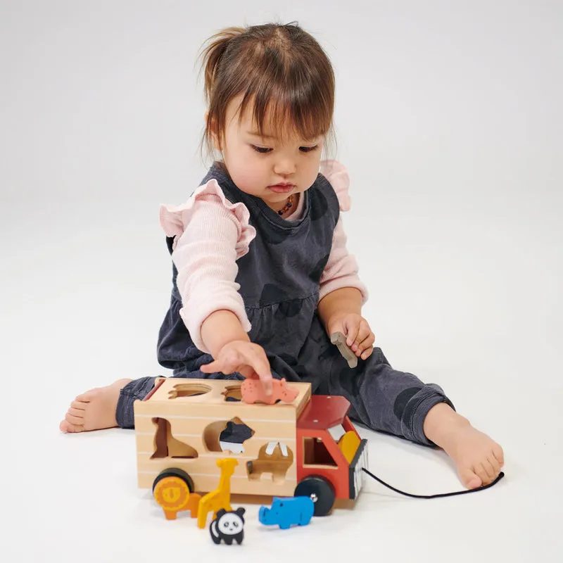 Mentari Wooden Shape Sorting Safari Truck