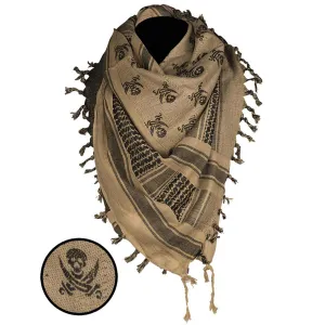 Mil-Tec Shemagh Head Scarf Skull Coyote / Black