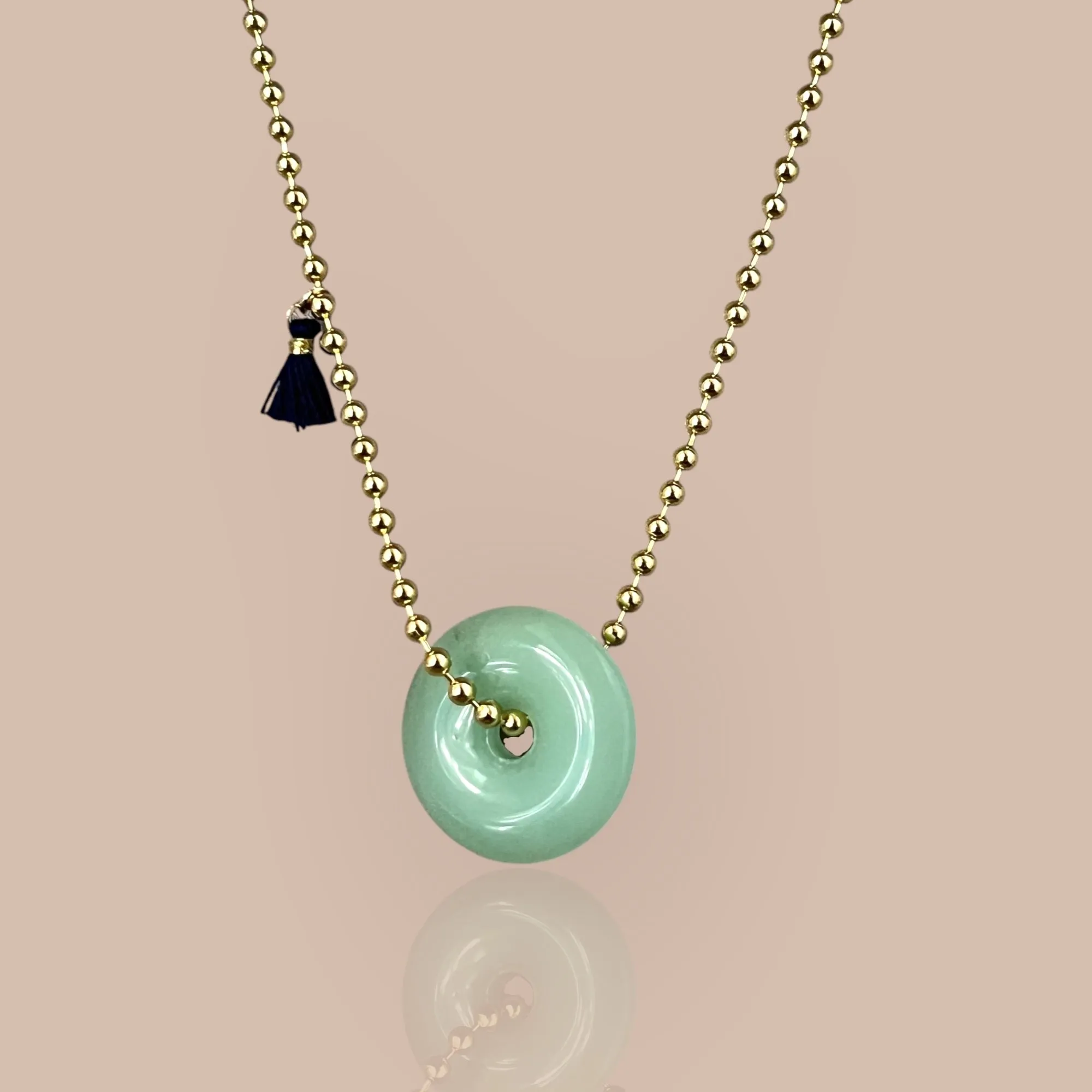 Mint Jade Disc Necklace