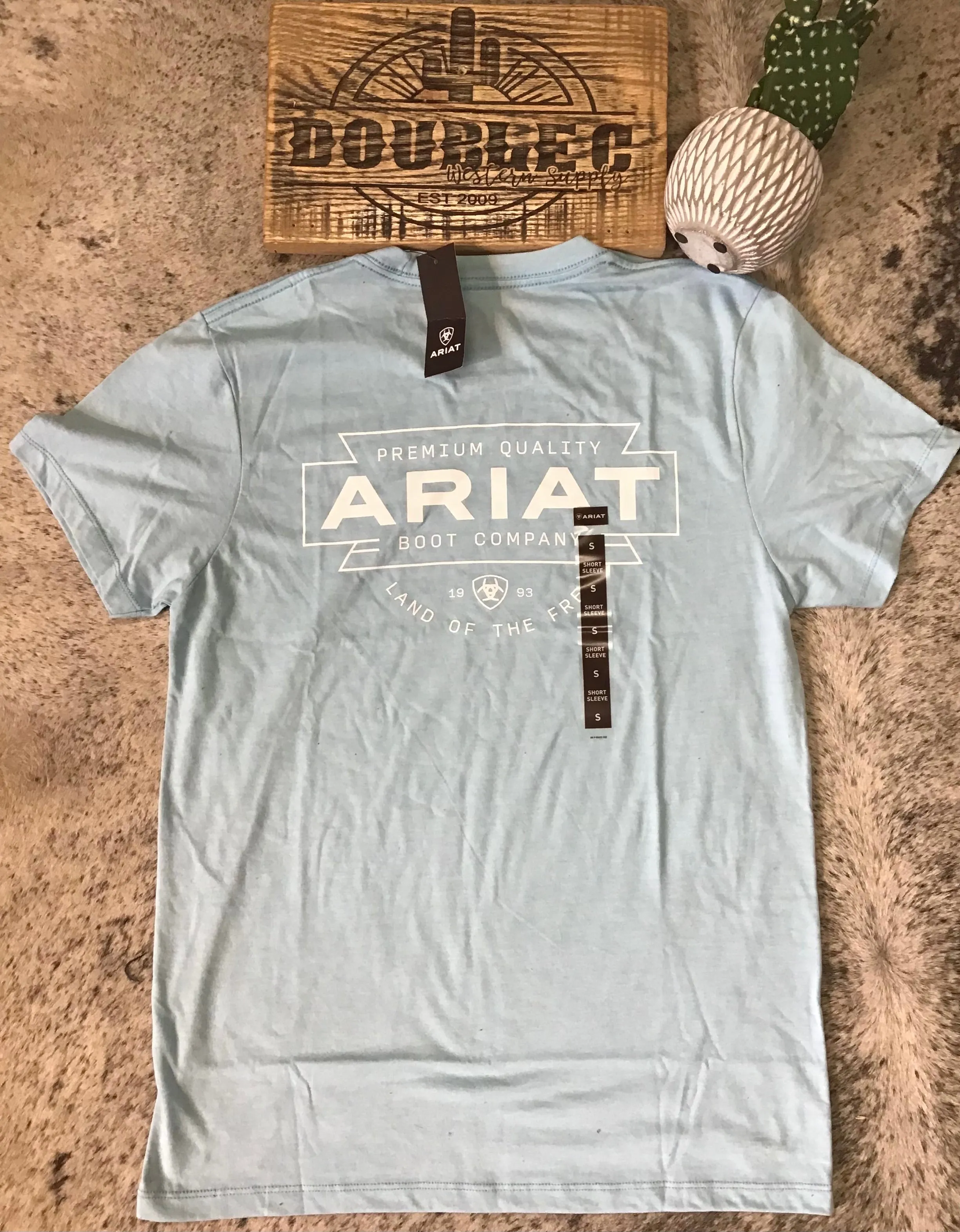 MNS Ariat Southwest Simple T-Shirt SKY BLUE HEATHER