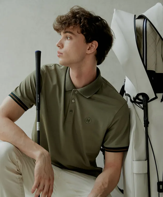 Monday Flow Men's Pique Top - Khaki