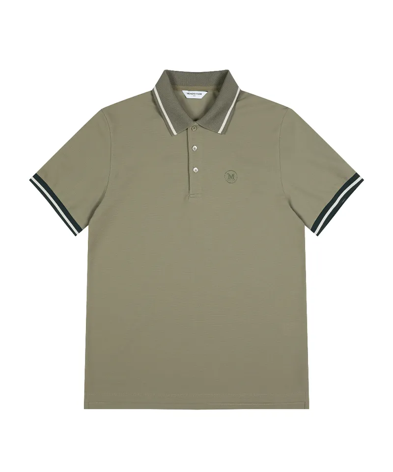 Monday Flow Men's Pique Top - Khaki