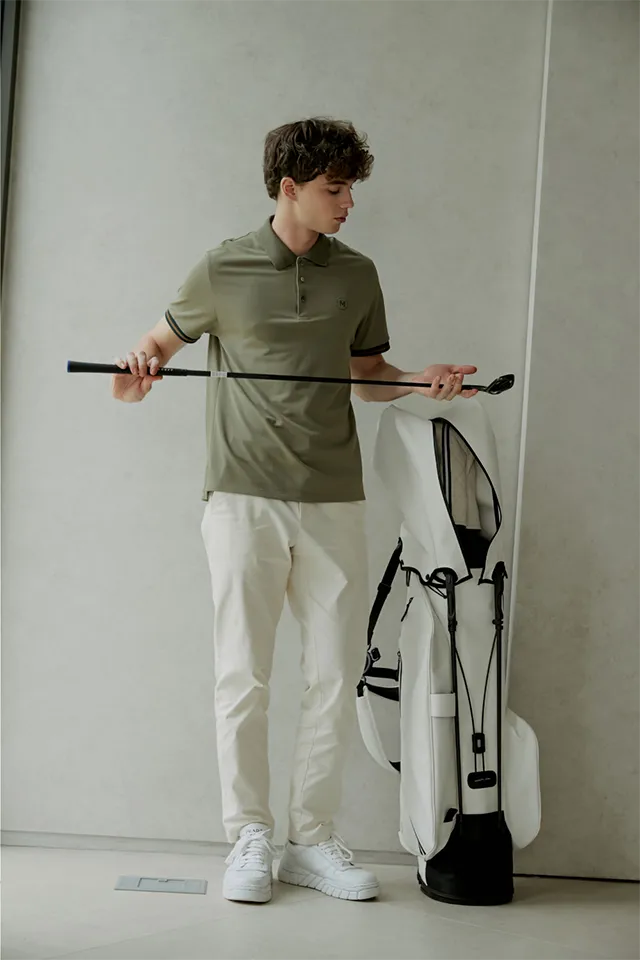Monday Flow Men's Pique Top - Khaki