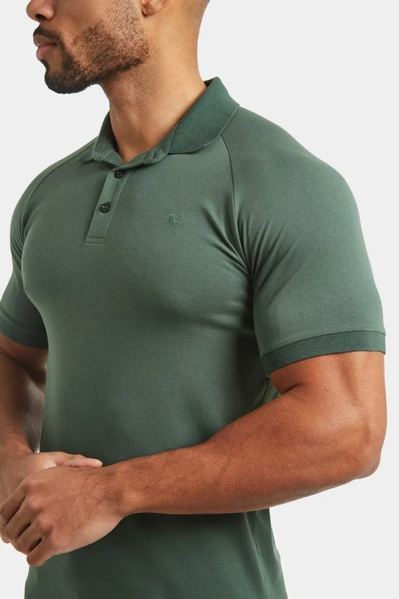 Muscle Fit Polo Shirt in Dark Khaki