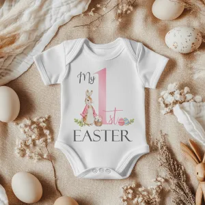 My 1st Easter Peter Rabbit Inspired (Girl) Baby Bodysuit