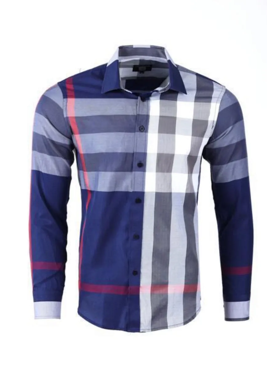 Navy Berry Print Shirt