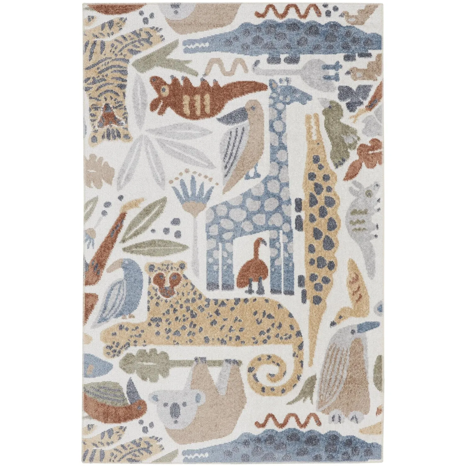 Nourison Astra Machine Washable Animals Kids Area Rug