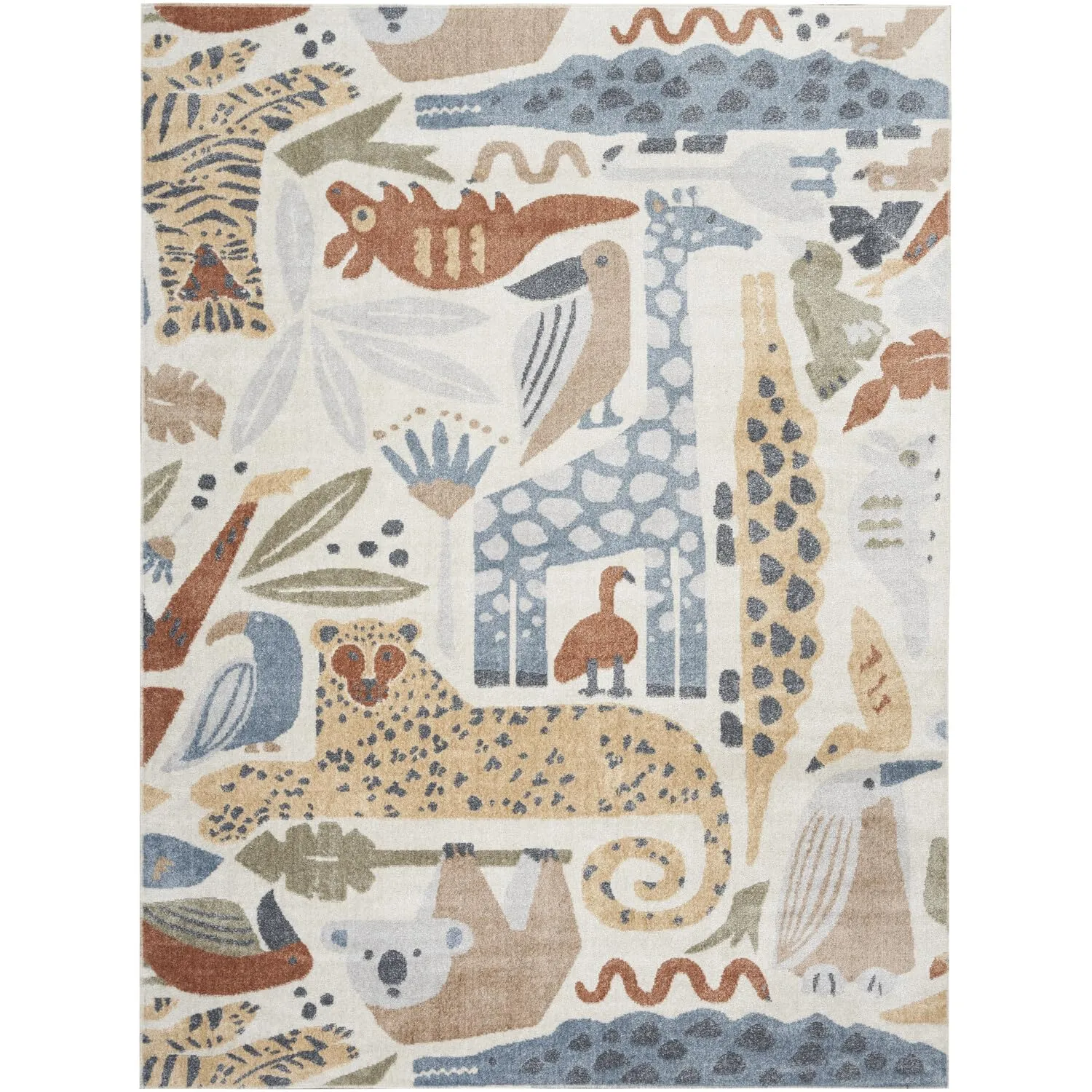 Nourison Astra Machine Washable Animals Kids Area Rug