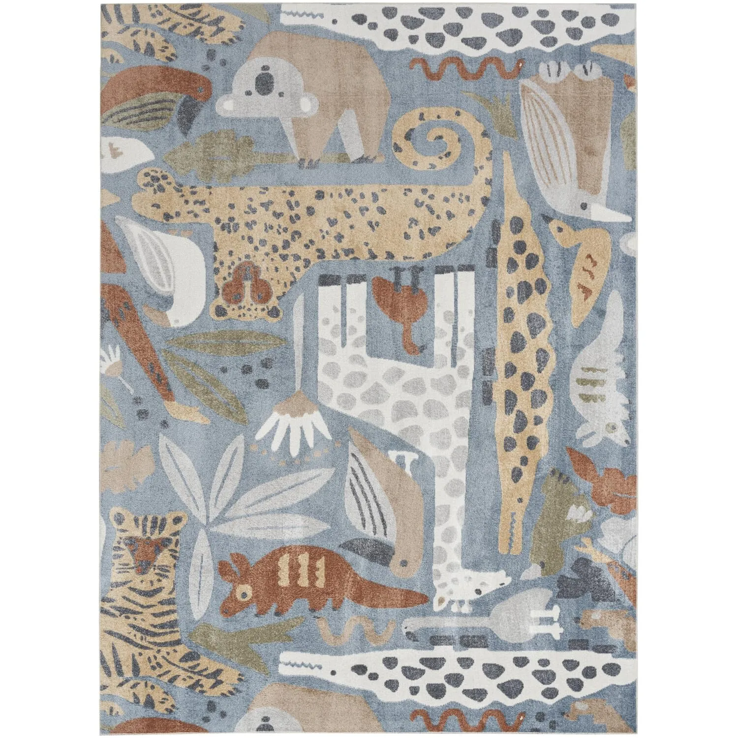 Nourison Astra Machine Washable Animals Kids Area Rug