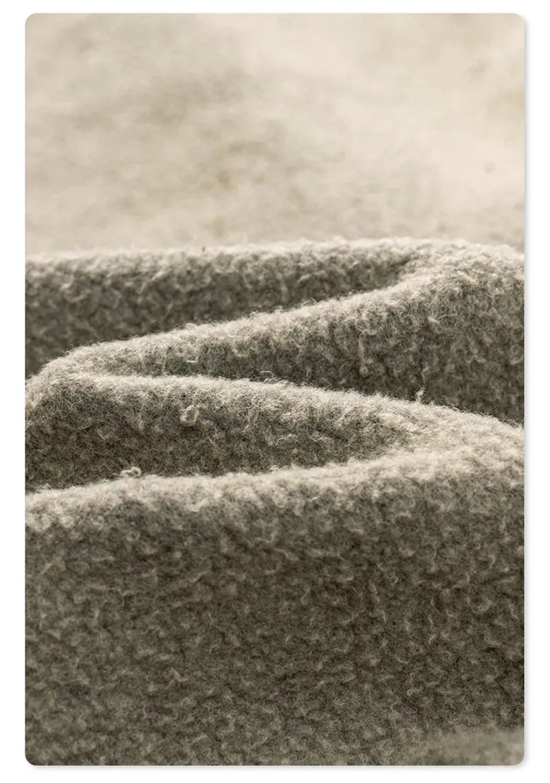 Obsidian Phoenix Luxury 332gsm Washed Fleece Straight Pants - Unisex Loose-Fit Warm Knitted Retro Trousers