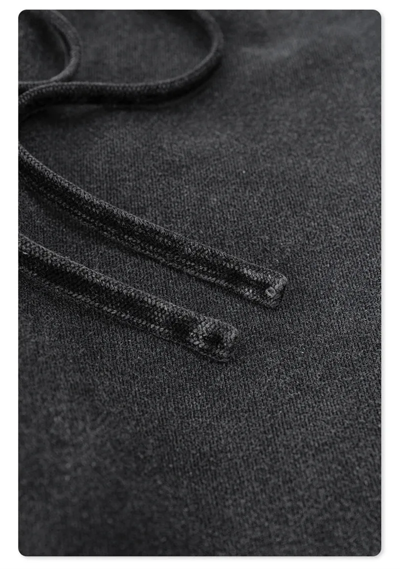 Obsidian Phoenix Luxury 400gsm Washed Cotton Sweatpants - Unisex Loose-Fit Heavyweight Sport Joggers