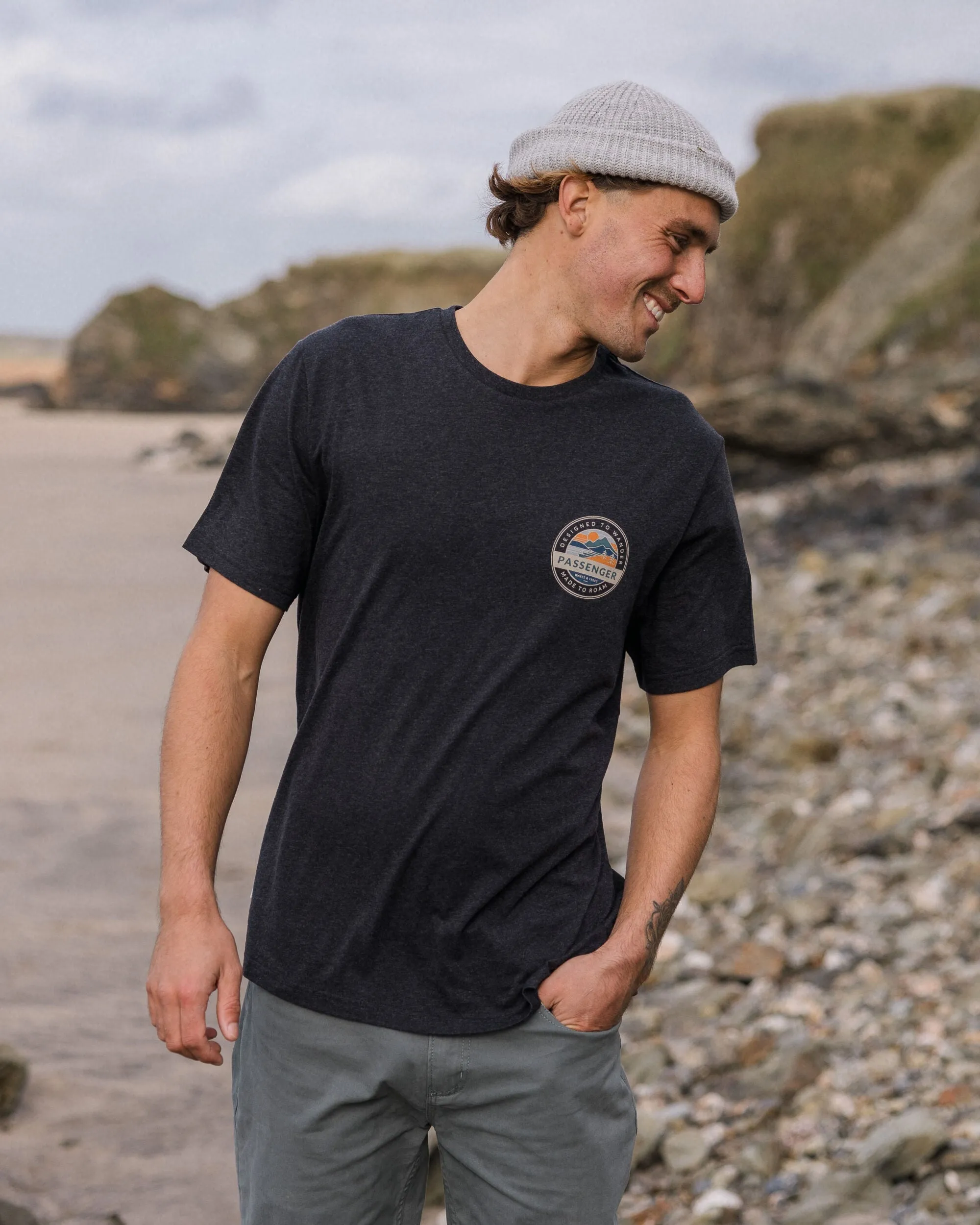 Odyssey Organic Cotton T-Shirt - Ebony Marl