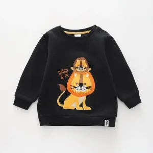On Safari - Black, Infant Boys Sweat Top