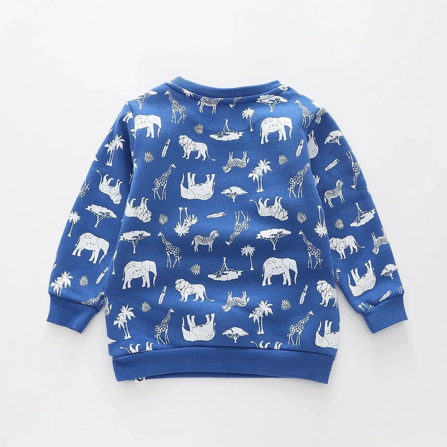On Safari - Blue, Infant Boys Sweat Top