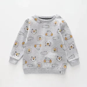 On Safari - Grey, Infant Boys Sweat Top