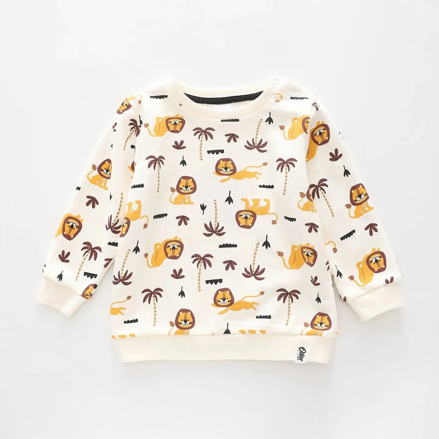 On Safari - White, Infant Boys Sweat Top