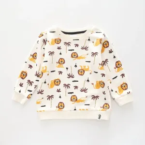 On Safari - White, Infant Boys Sweat Top