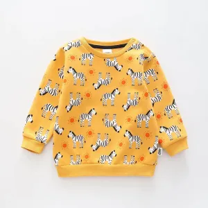 On Safari - Yellow, Infant Boys Sweat Top